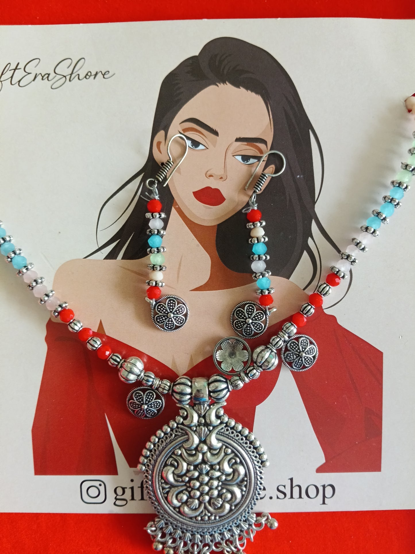Oxidized Elephant Motif Choker Set - Gift Era Shore