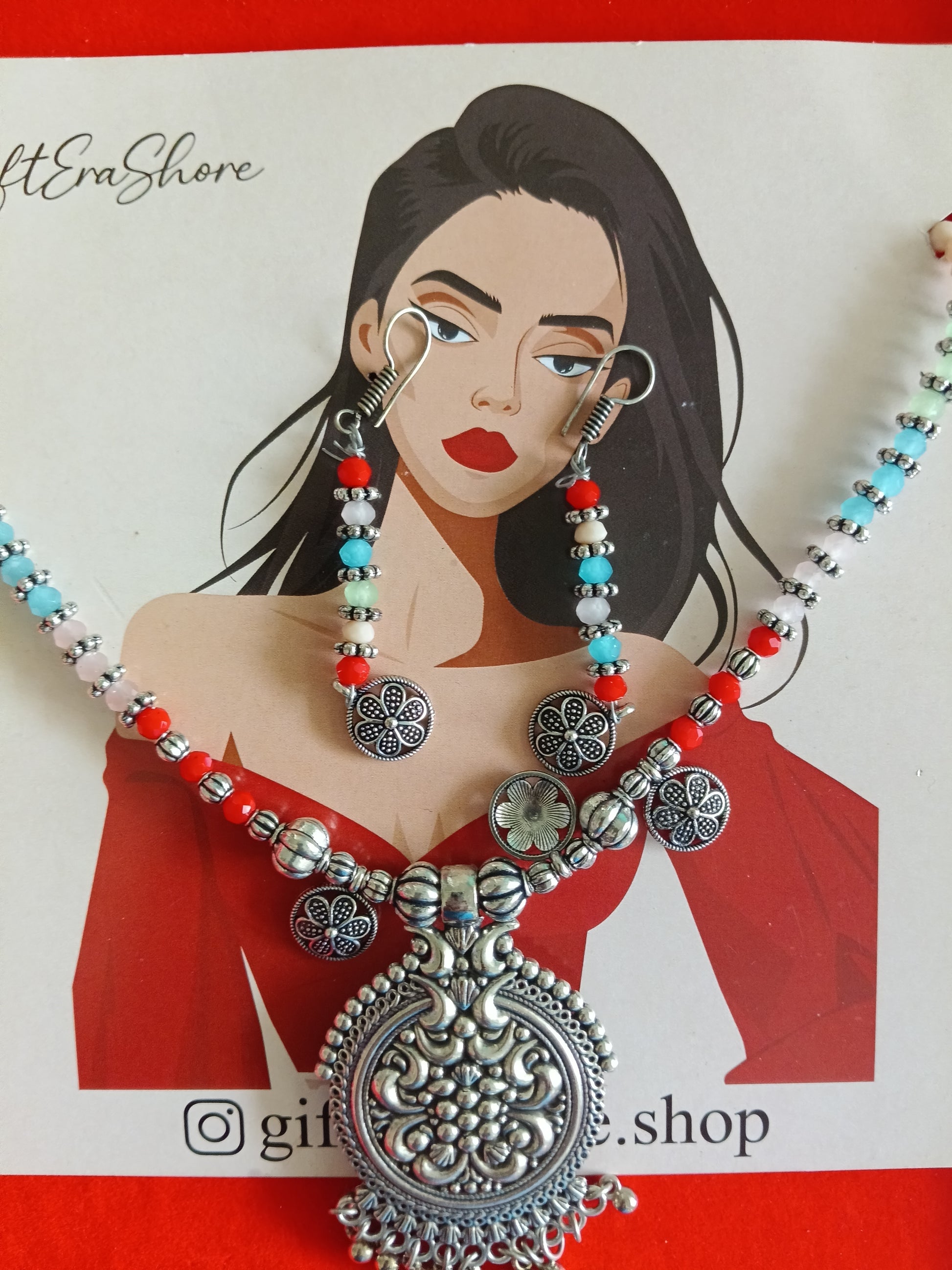 Oxidized Elephant Motif Choker Set - Gift Era Shore