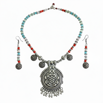 Oxidized Elephant Motif Choker Set - Gift Era Shore