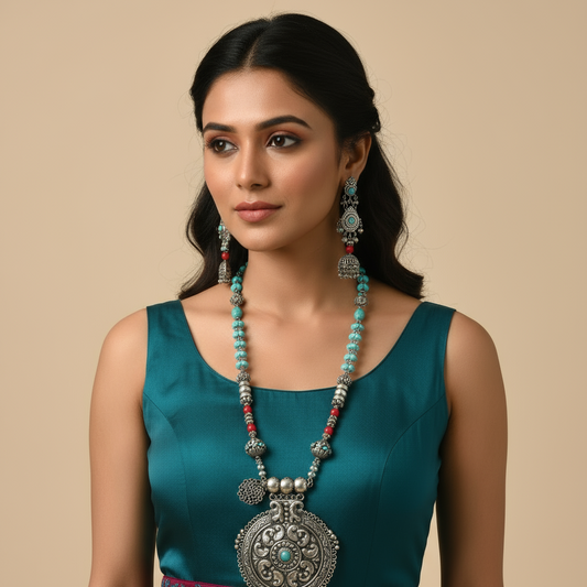 Oxidized Elephant Motif Choker Set - Gift Era Shore